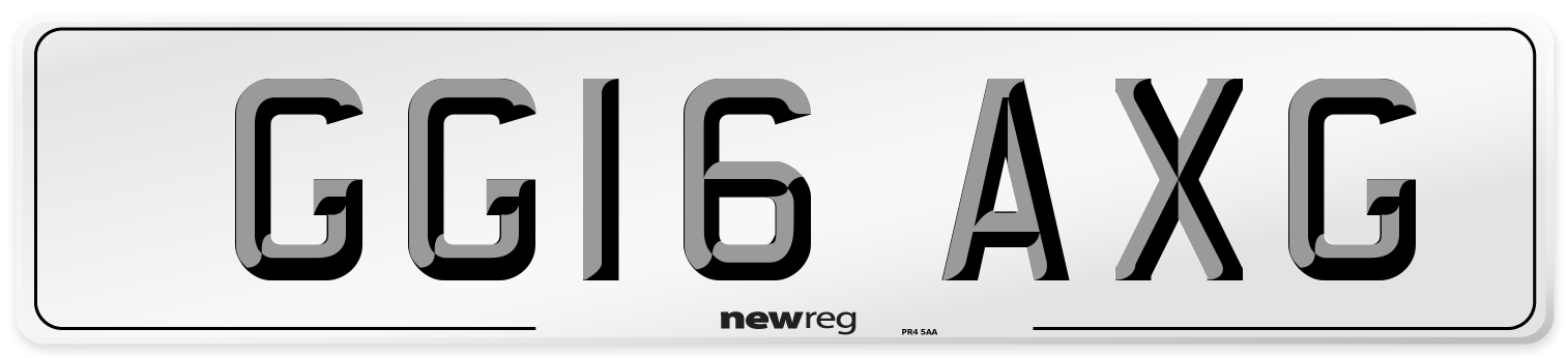 GG16 AXG Number Plate from New Reg